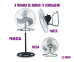 Ventilador de 18 Pulgadas BOSSKO 3 en 1 de 200W Negro BK-8218VI/NG - Imagen 3