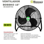 Ventilador de Piso de 18 Pulgadas BOSKKO Industrial 2 en 1 BK-8226VP/NG - Imagen 4