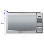 Horno Microondas Oster® de 20L con Panel Digital y Acabado en Acero Inoxidable - POGYME3703M - Imagen 2