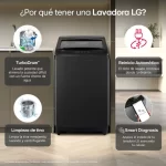 Lavadora LG Smart Inverter Carga Superior 13kg WT13OBVTB Negro Onyx - Imagen 6