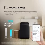 LAVADORA SAMSUNG 19KG WA80F19S8B AI WASH ECOBUBBLE™ NEGRA - Imagen 8