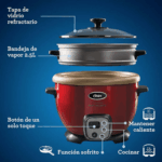 Olla Arrocera OSTER  Multiuso Función de Aderezo de 1.8 Litros Rojo CKSTRC7129R - Imagen 5