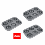 MOLDE ANTIADHERENTE PARA 6 MUFFINS – SALE POR 3 UNIDADES – RECORD
