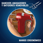 Batidora de Mano OSTER de 7 Velocidades con Turbo Rojo FPSTHM360R - Imagen 4