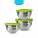 Set de Bowls FINEZZA Acerado y Verde FZ–1006BW-V