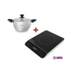 Combo Finezza Cocina de inducción 1 hornilla + Olla Acero Inox de 18 Cm