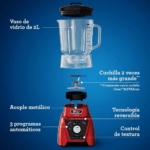 Licuadora de 2 Litros OSTER con Vaso Blend N Go Xpert BLST3B-RPG-053 - Imagen 6