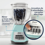 Licuadora Oster de 2 Velocidades con Vaso de Vidrio BLSTKAG-VPB - Imagen 2