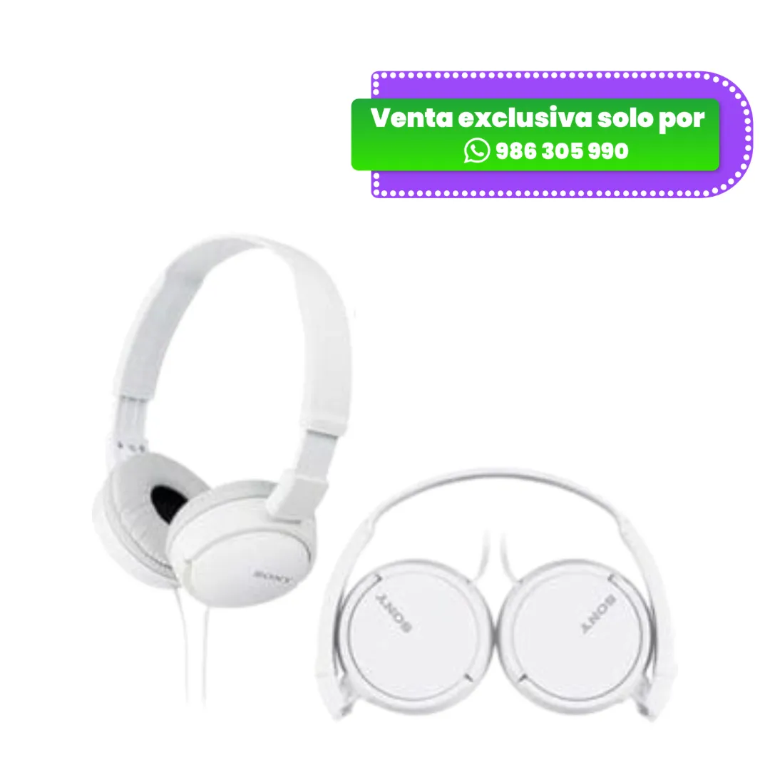 MDR-ZX110.webp Audifono Sony MDR-ZX110 WC Plegables High Quality Sound - Blanco - Imagen 1