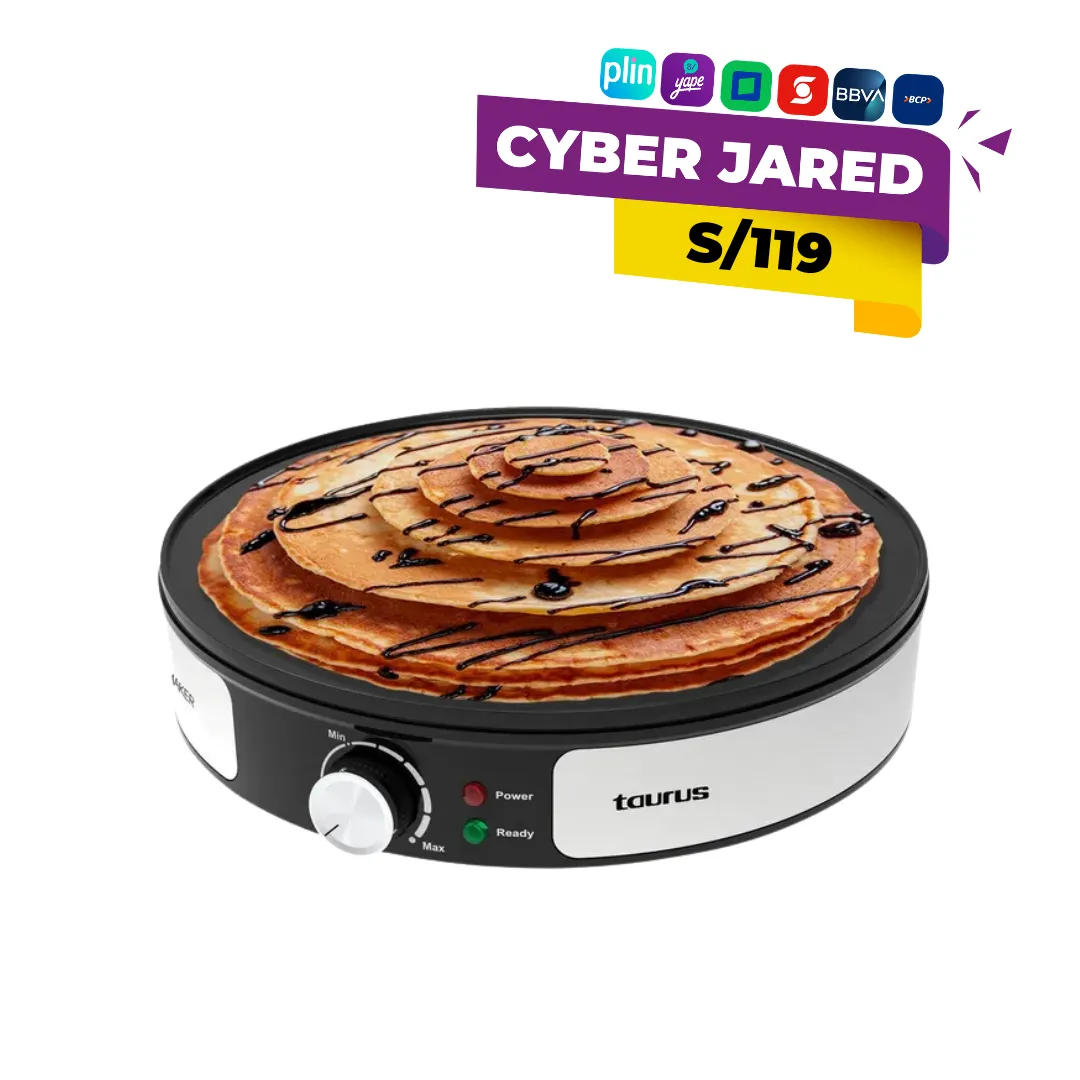 PE9683070A.webp Crepera Eléctrica Taurus Antiadherente con Accesorios para Crepas (30 cm) - Imagen 1