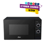 Horno Microondas Oster® de 20L con Control Manual y Función de Descongelado - Negro (POGM3702)