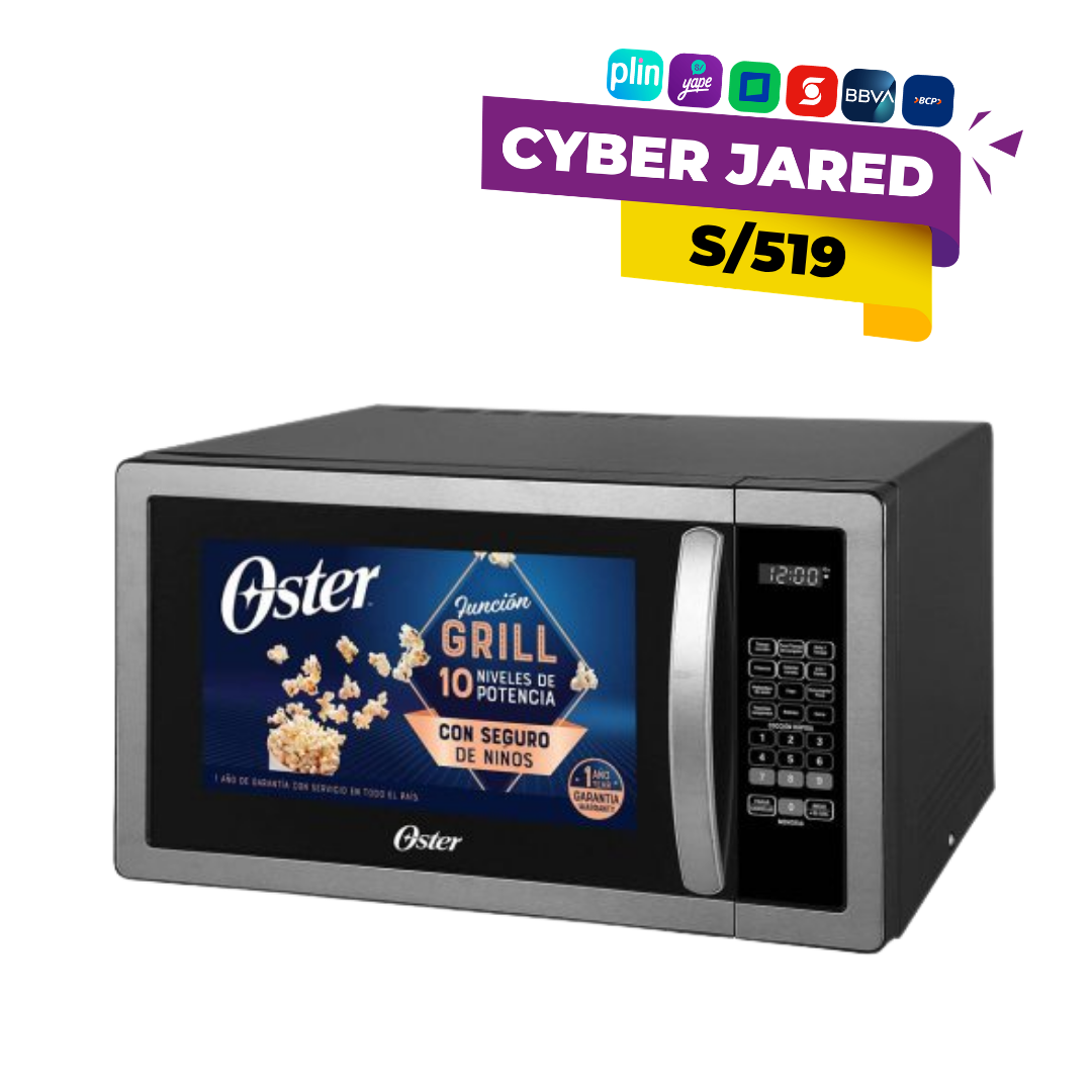 bvstdcdr5b-9.png Horno Microondas Oster® de 30L con Función Grill y Acabado Acero - POGGM91101G - Imagen 1