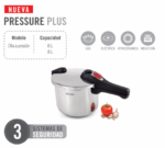 Olla a Presión de 8 Litros RECORD de Acero Inoxidable Pressure plus - Imagen 3